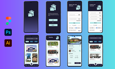 Real estate app app design realesatte app ui ux