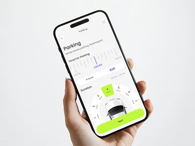 Parking App car figma map parking timer ui