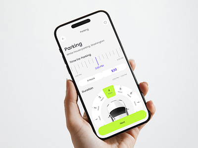 Parking App car figma map parking timer ui
