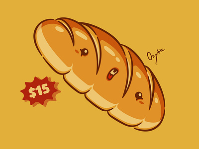 Baguette Bread🥖 - Meat Meal & More art baguette bake bakery bread delicious fast food flour french graphic design illustration toast vector