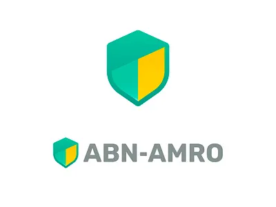 ABN-AMRO - Logo Redesign abn amro bank branding creative logo design dutch finance freelance logo design gradient jeroen van eerden logo logo design logos money netherlands redesign shield visual identity