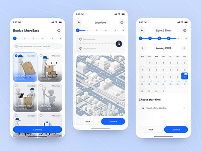 Movers & Delivery Service App app design app step delivery dribbble home service app ios app mobile app movers movers app moving service app product design step by step step by step flow uidesign