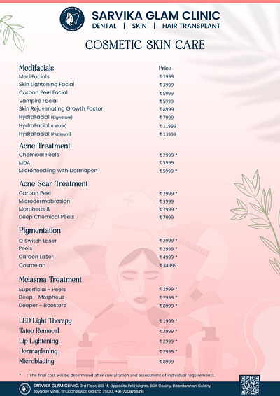 Price List - Sarvika Glam Clinic