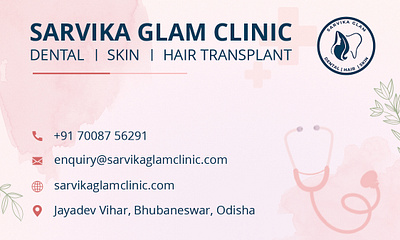 Generic Visiting Card - Sarvika Glam Clinic branding