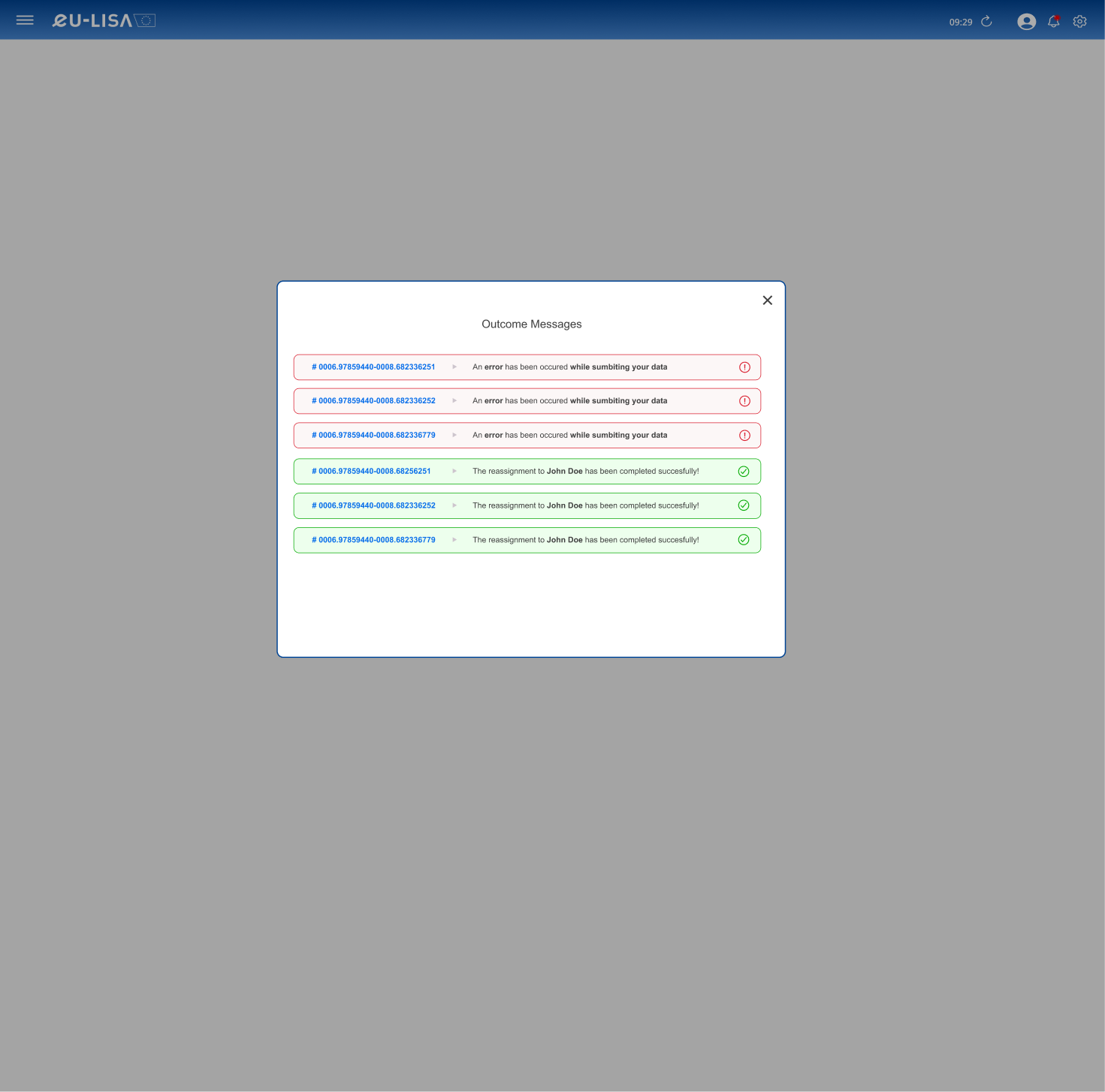 Alert with multiple error messages alert dashboard error pop up