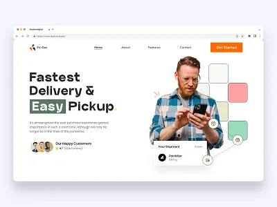 Delivery and Pickup Header Exploration courier delivery delivery platform delivery service dropshipping ecommerce header header exploration pickup seative seative digital service shipping subash ui ux user experience