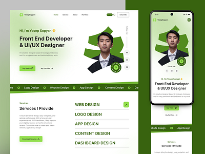 Portfolio Website Responsive Design - Light Mode animation design designproject figma graphic design logo productdesign ui uidesign uiux uiuxdesign userinterface ux