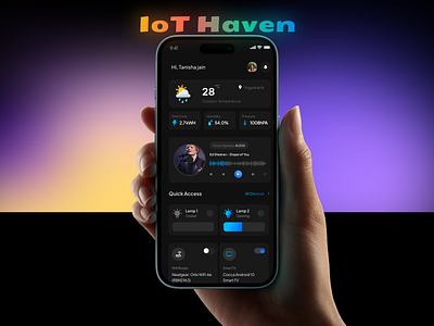 IoT Haven- A complete smart home ecosystem 🏡 ai app development company branding hire dedicated developers iot iot app ui iot application mobile app design mobile app development ui ux design company