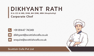 Visiting Card - The Scottish Cafe branding