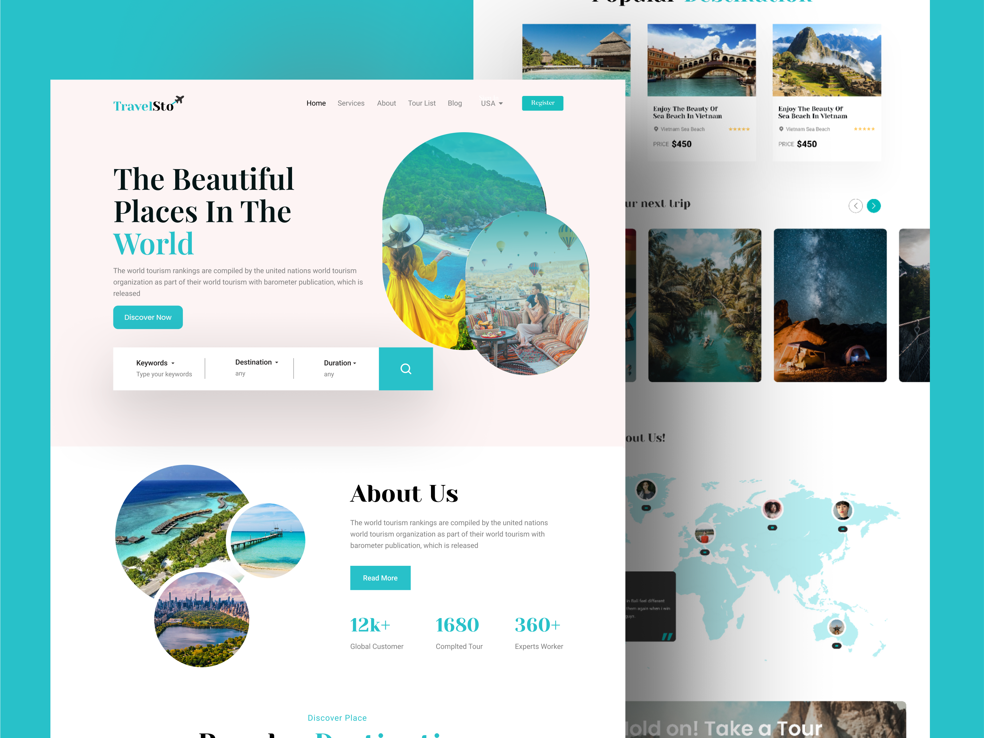 Travel - Travel Agency Landing adventure agency creative flight booking landing minimal tour tour booking travel agency travel app travel blog travel landing page travel website travelling trip typography ui uidesign vacation