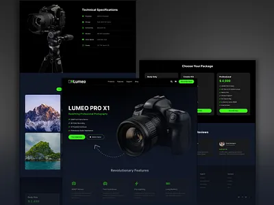 Lumeo – Camera & Photography Odoo Theme camerastore dribbble ecommerce minimal design odoo odootheme photography techstore ui uiux webdesign