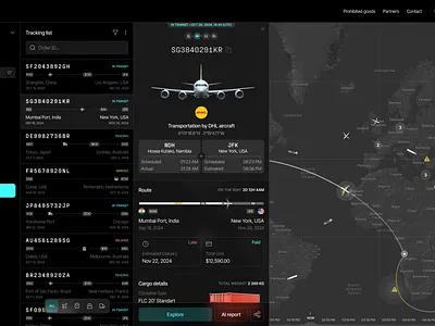 Logistic Company Dashboard cargo cargo shipping container delivery delivery app delivery service freight logistic website logistics logistics company logistics support package service ship shipment shipping tracking transportation warehouse web design