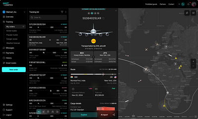 Logistic Company Dashboard cargo cargo shipping container delivery delivery app delivery service freight logistic website logistics logistics company logistics support package service ship shipment shipping tracking transportation warehouse web design