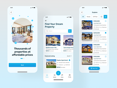 Property Finder Mobile Application UI buy buy and rent buy and sell clean and minimalist find house home house house busy house finding house rent land landowner mobile app ui property property finder real estate rent trendy design ui uiux