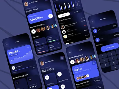 Finance App UI Design app design bank banking finance finance app fintech fintech app mobile app ui ux wallet