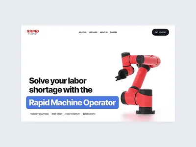 Rapid Robotics Website Redesign 3d animation branding design graphic design icon icons identity illustration interface iphone logo mobile motion graphics ui ux vector web web design website