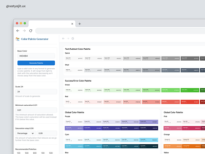 Color Palette Generator Web App app branding colors dashboard design graphic design illustration logo typography ui ux vector