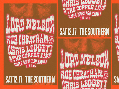 Lord Nelson Gig Poster band branding band merch band poster beard christmas concert poster design gig poster graphic design holiday party holiday poster music music branding music poster poster design psychedelic psychedelic typography santa santa beard typography