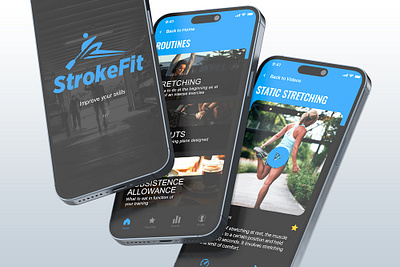 Mobile app | StrokeFit branding design figma graphic design logo mobile app sport ui ux