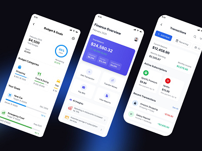 Personal Finance Tracker app banking app crypto wallet expence tracker finance financial services fintech goal app goal tracker app investment mobile banking mobile investing payment app payments personal finance progress chart saving savings goals spending tracker transaction wallet