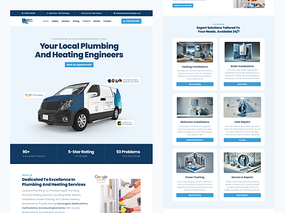 Louisiana Plumbing Website Design - Landing Page Design brand identity landing page design plumbing plumbing brand identity plumbing branding plumbing landing page plumbing landing page design plumbing logo plumbing ui plumbing website rimongraphics ui uiux design