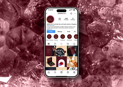 Jewelry fashion branding, Instagram page design, post templates graphics highlight covers icons instagram page design