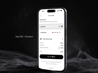 Daily UI 2025 | Day 002 app design checkout page minimal design saas app ui