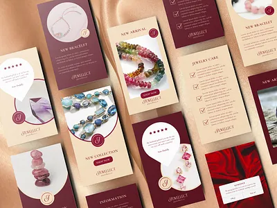 Story templates for jewelry branding fashion instagram jewelry page design social media story templates