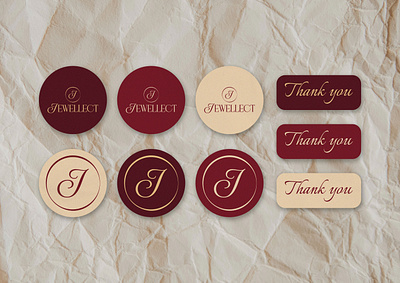 Stickers design for jewelry branding round sticker