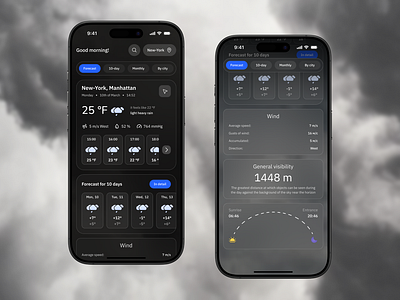 Weather forecast climate gismeteo mobile design the mobile app transparent design uxui design weather weather forecast