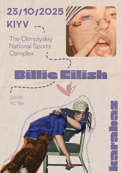 Poster Billie Eilish graphic design illustration poster typography