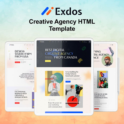 Exdos - Creative Agency HTML Template agency bootstrap construction corporate agency creative digital agency minimal portfolio web design web design agency