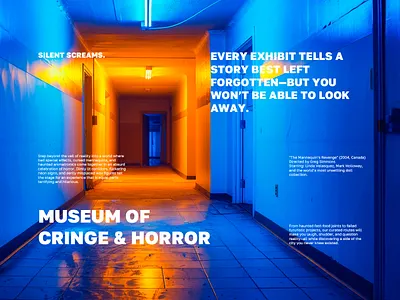 Museum of Cringe & Horror adobe photoshop figma landing page ui ux webdesign
