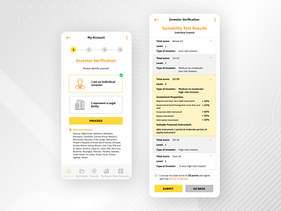 Mobile KYC UI - Token Sales Platform cryptocurrency finance fintech ico investing kyc launchpad light theme mobile token token sale tokens usability ux deign uxui