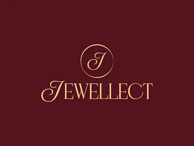 Elegant luxury J monogram logo design, jewelry fashion branding round