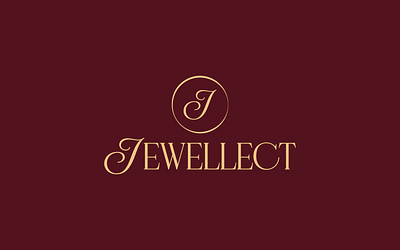 Elegant luxury J monogram logo design, jewelry fashion branding round