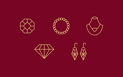 Custom graphics icons for jewelry fashion branding fashion graphics icons jewelry