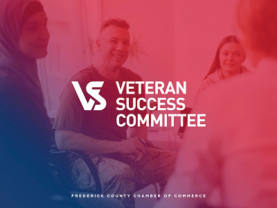 Veteran Success Committee blue bold branding brandmark business chamber commerce committee community design frederick group leadership logo meeting patriotic program red success veteran