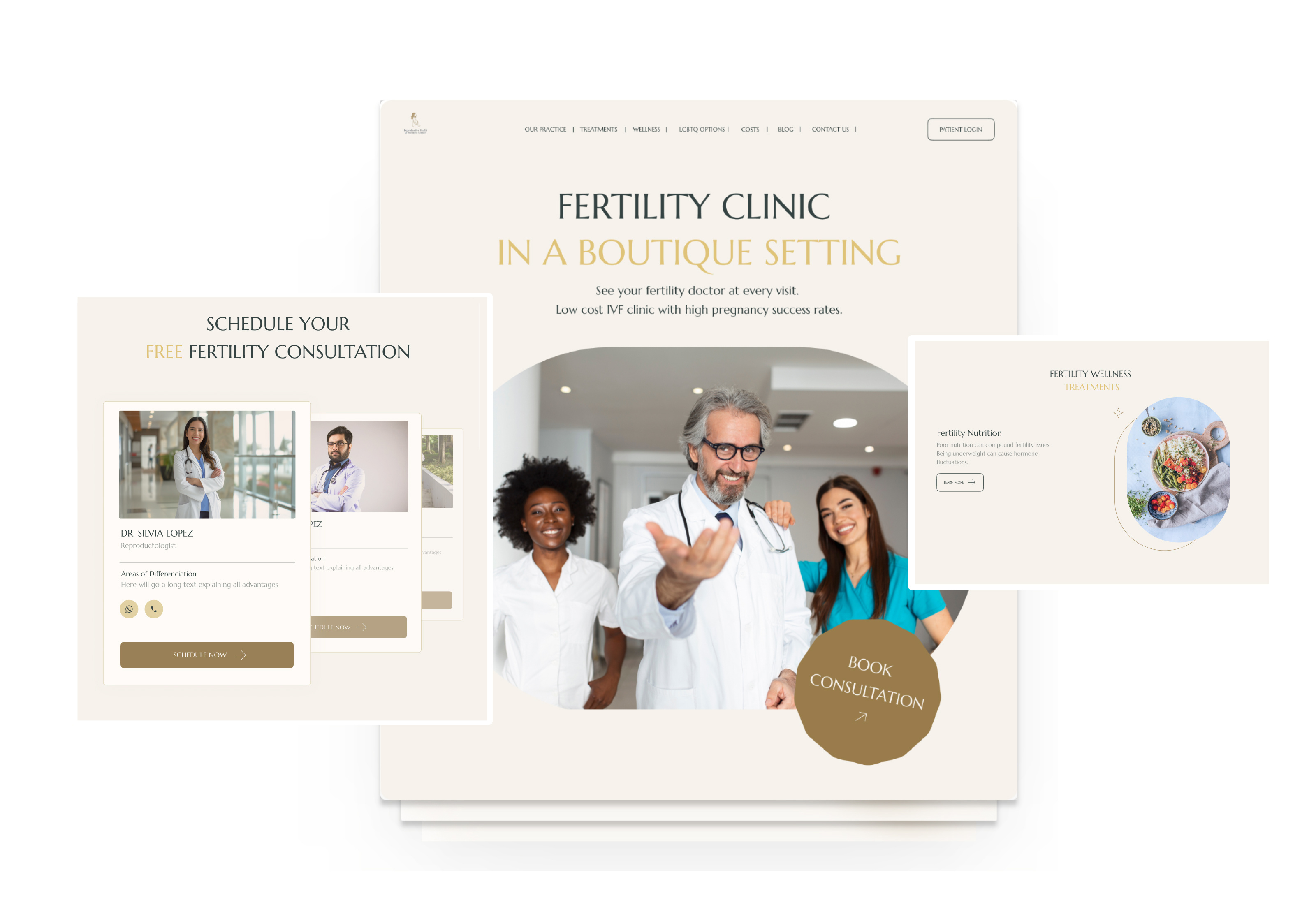 Landing Page for a Reproductive Health and Wellness Center clinic design health healthcare hospital reproductivehealth ui uiux visualdesign webdesign webdesigner website