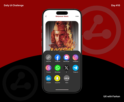 Daily UI Day#010 Social Share daily ui day10 design figma ui ux