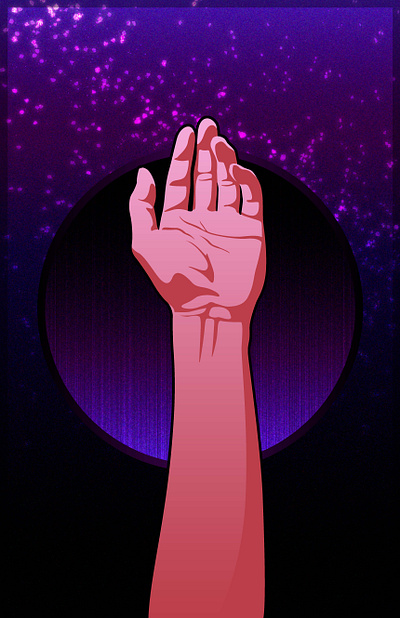 Reaching Into Space illustration vector