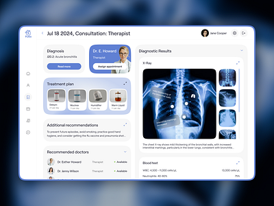 🔬Product design for the medical courses | Hyperactive blue cards concept design desktop edtech education platform feed health hyperactive main page platform product design saas sections ui uiux design ux web design white