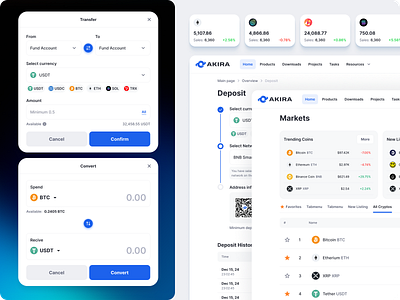 Akira UI kit charts crypto dashboard designsystem finance ui uikit uiux