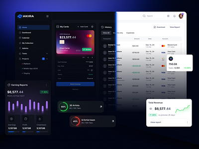 Akira UI kit charts components design finance ui uikit ux