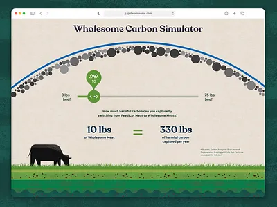 Carbon Simulator animation beef branding interactive regenerative beef ui website design