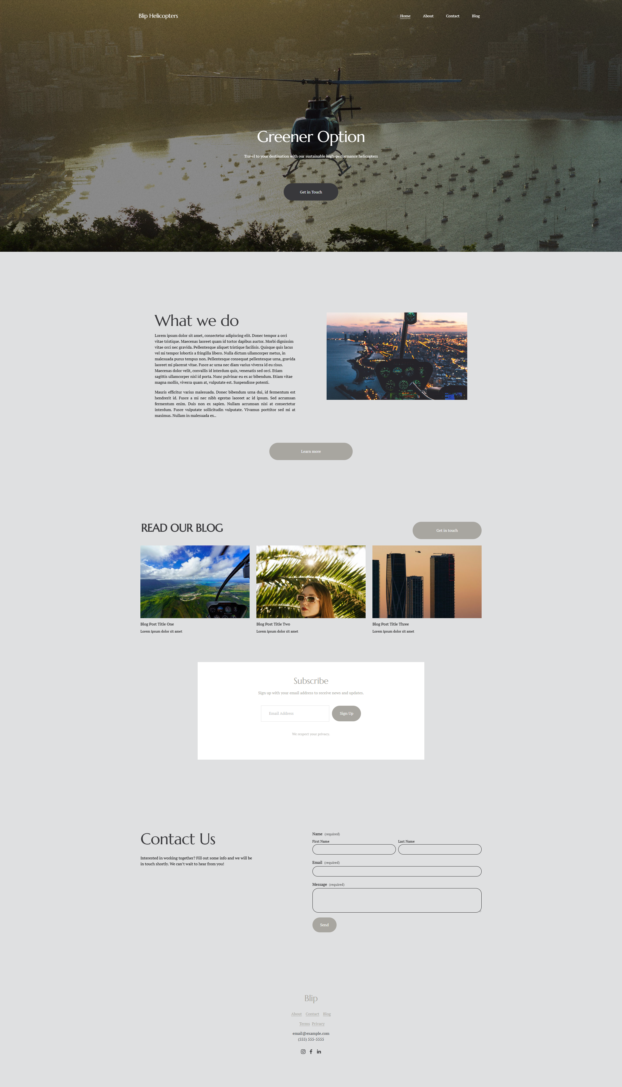 Example of Squarespace Web Design