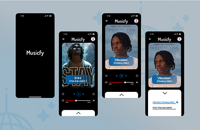 Musicfy Mobile App ui ux