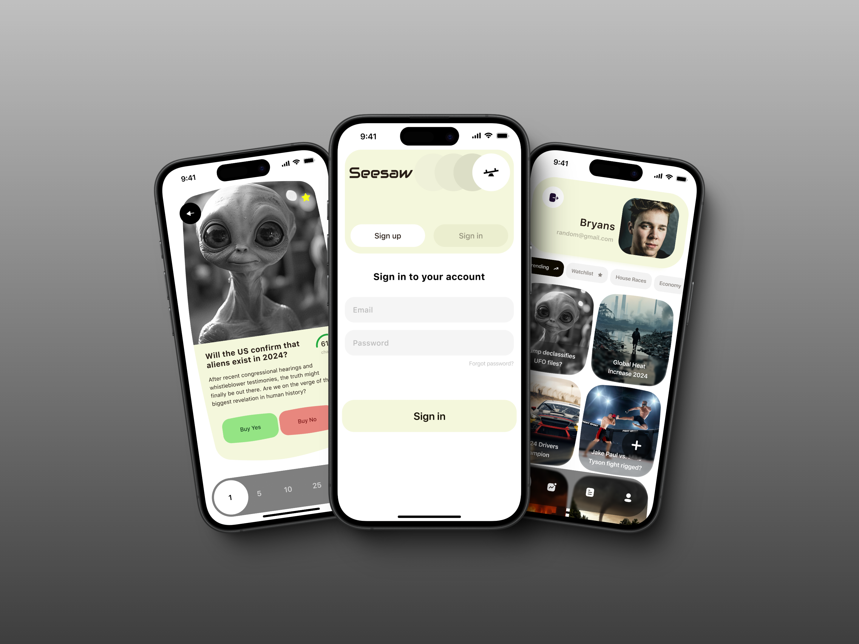 Example of Mobile UI Design 