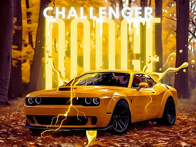 DODGE CAR POSTER DESIGN branding car design dodge graphic design poster