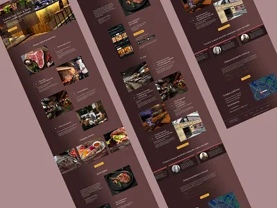 Steak house Landing page app typography ui ux
